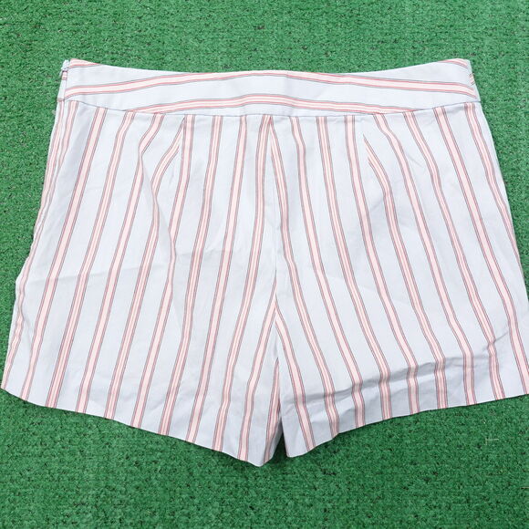 ANN TAYLOR LOFT BLUE RED STRIPED RUFFLE SHORTS WOMENS SIZE 6 - Picture 4 of 7